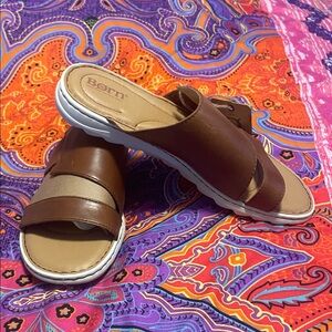 Born Women's Tan Slide Sandals